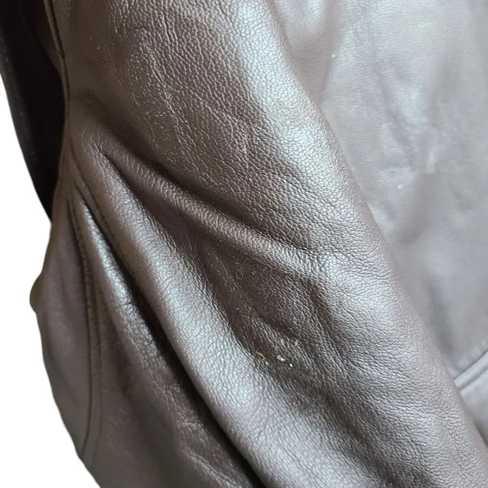 VTG G-1 Flight Aviator Bomber Shearling Mouton Collar  Leather‎ Jacket 42T Repro
